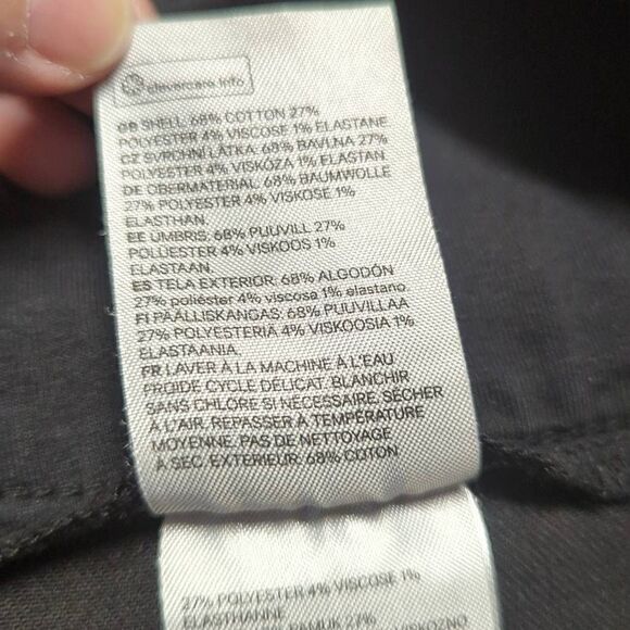 H&M &Denim Woman's Size 4 Black Super Skinny Pull-on Maternity Pants Raw Hem - Picture 11 of 12